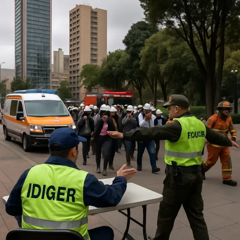 Simulacro Distrital en Bogotá: Imagen de referencia Foto Alcaldía de Bogotá IA 17 Oct 2025
